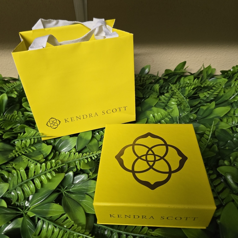 Kendra Scott Yellow Logo Gift Box and Bag